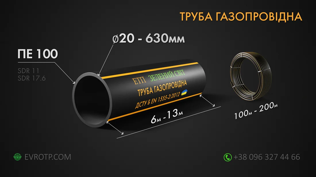Поліетиленові труби газові